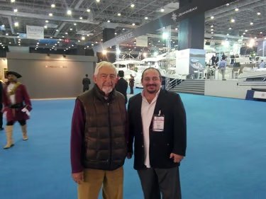 Bilal Yazkan with Sadun Boro at a maritime gathering